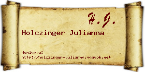 Holczinger Julianna névjegykártya